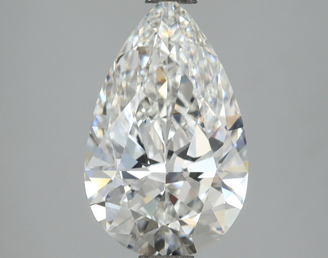 2.59 Carat Pear Shaped, Ideal Cut, E Color, VVS2 Clarity, IGI Certified Lab Grown Diamond