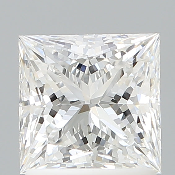 1.55 Carat Princess Shaped, Ideal Cut, E Color, VVS2 Clarity, IGI Certified Lab Grown Diamond