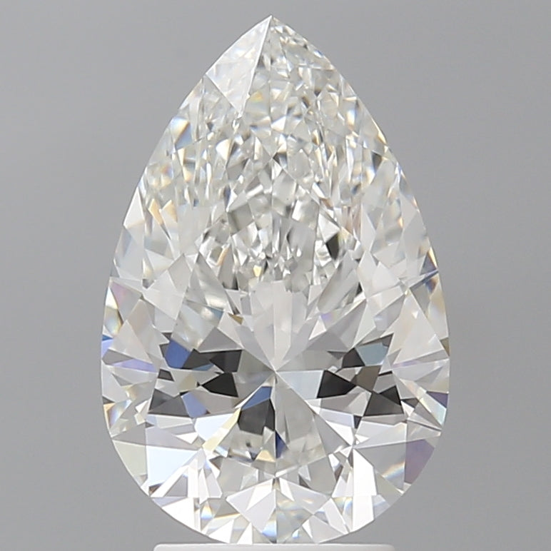 3.56 Carat Pear Shaped, Ideal Cut, F Color, VVS2 Clarity, IGI Certified Lab Grown Diamond