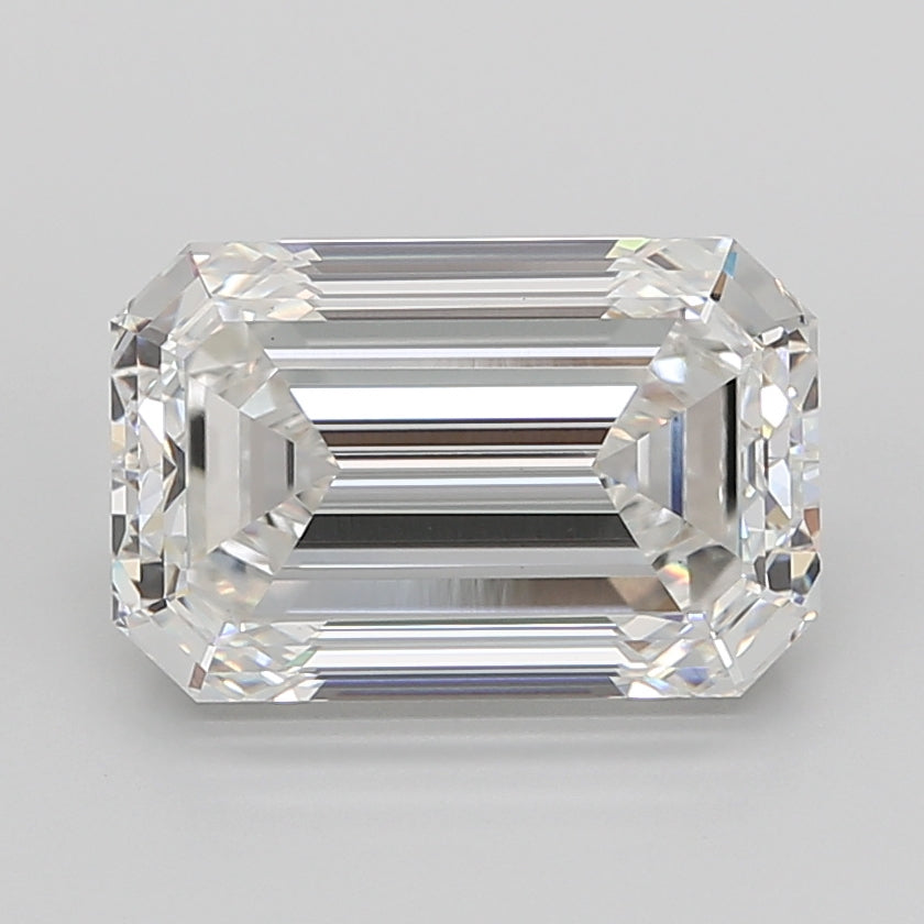 10.06 Carat Emerald Shaped, Ideal Cut, E Color, VS1 Clarity, IGI Certified Lab Grown Diamond