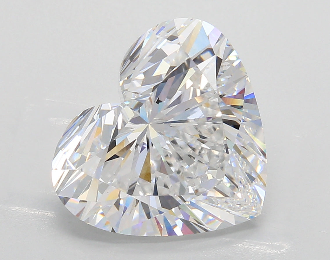 5.79 Carat Heart Shaped, Excellent Cut, D Color, VS1 Clarity, IGI Certified Lab Grown Diamond