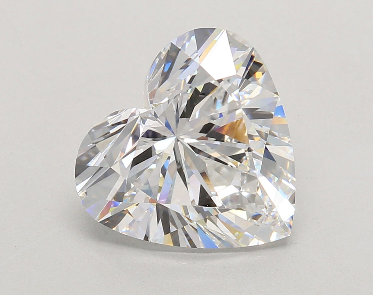 5.08 Carat Heart Shaped, Ideal Cut, D Color, VVS2 Clarity, IGI Certified Lab Grown Diamond