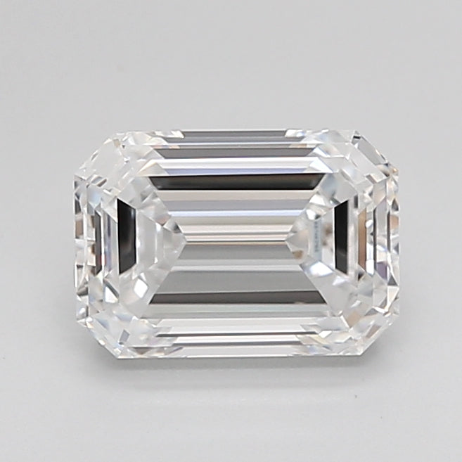 1.53 Carat Emerald Shaped, Ideal Cut, D Color, IF Clarity, IGI Certified Lab Grown Diamond