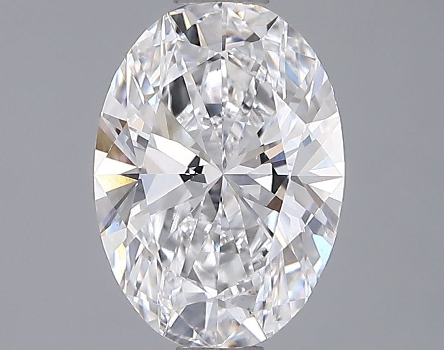1.34 Carat Oval Shaped, Ideal Cut, D Color, VS1 Clarity, IGI Certified Lab Grown Diamond