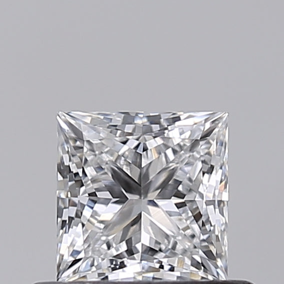 0.52 Carat Princess Shaped, Ideal Cut, D Color, VVS2 Clarity, IGI Certified Lab Grown Diamond