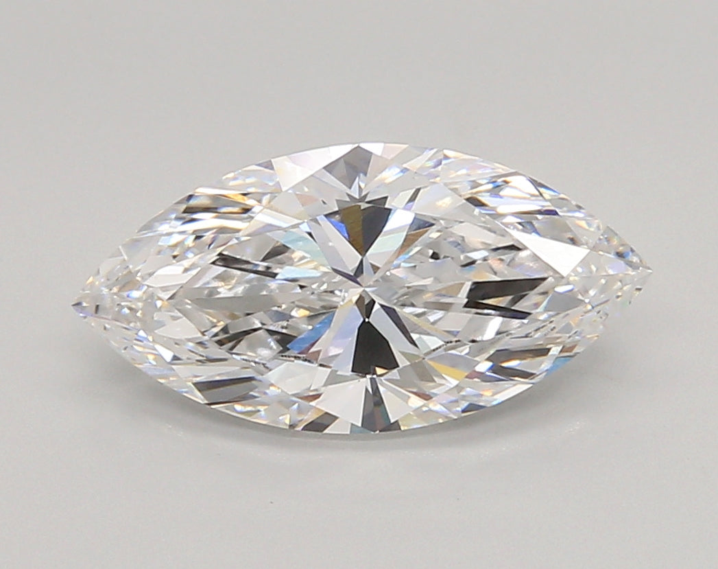 2.51 Carat Marquise Shaped, Ideal Cut, E Color, VVS2 Clarity, IGI Certified Lab Grown Diamond