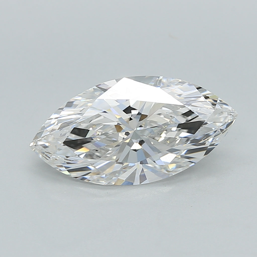 2.04 Carat Marquise Shaped, Ideal Cut, F Color, VVS1 Clarity, IGI Certified Lab Grown Diamond