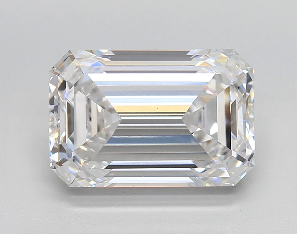 4.06 Carat Emerald Shaped, Very Good Cut, E Color, VS1 Clarity, IGI Certified Lab Grown Diamond