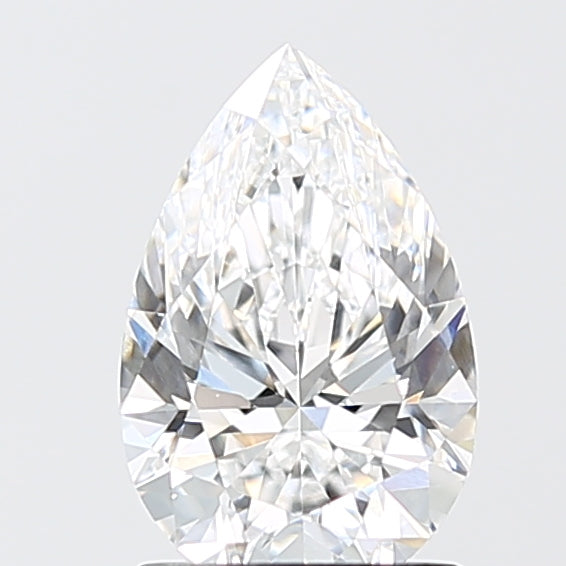 1.52 Carat Pear Shaped, Ideal Cut, D Color, VVS2 Clarity, IGI Certified Lab Grown Diamond