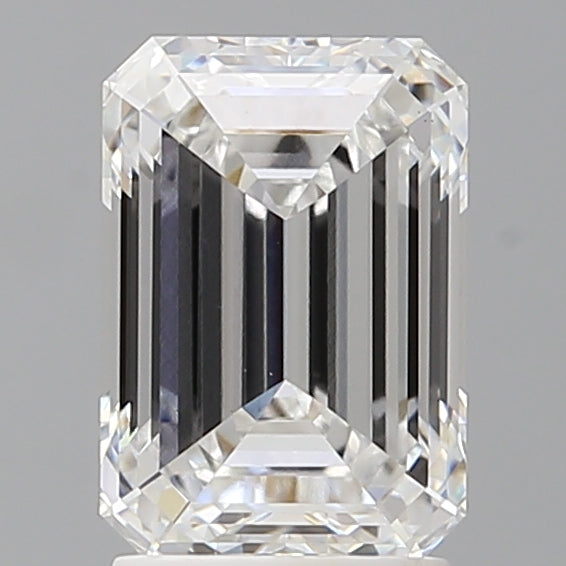 2.57 Carat Emerald Shaped, Ideal Cut, E Color, VVS2 Clarity, IGI Certified Lab Grown Diamond