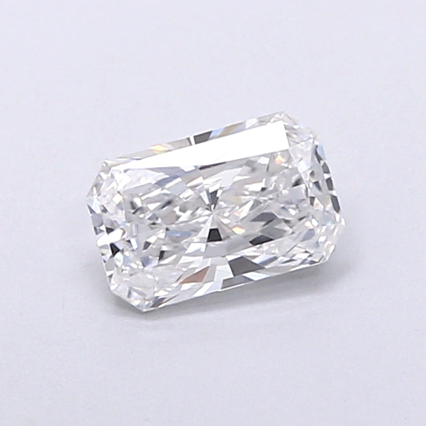 0.65 Carat Radiant Shaped, Very Good Cut, D Color, VS1 Clarity, IGI Certified Lab Grown Diamond