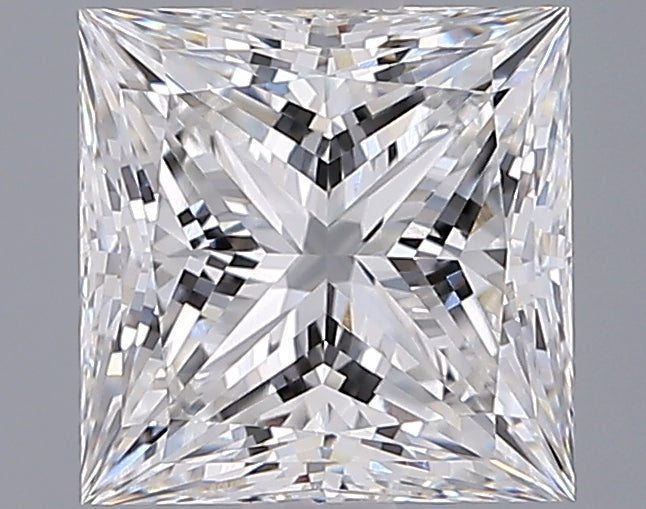 2.06 Carat Princess Shaped, Ideal Cut, E Color, VVS1 Clarity, IGI Certified Lab Grown Diamond