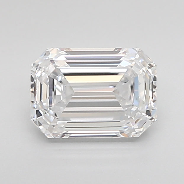 1.62 Carat Emerald Shaped, Ideal Cut, D Color, VVS1 Clarity, IGI Certified Lab Grown Diamond