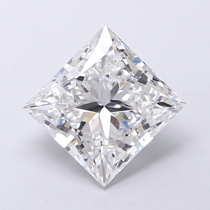 2.30 Carat Princess Shaped, Very Good Cut, E Color, VVS2 Clarity, IGI Certified Lab Grown Diamond