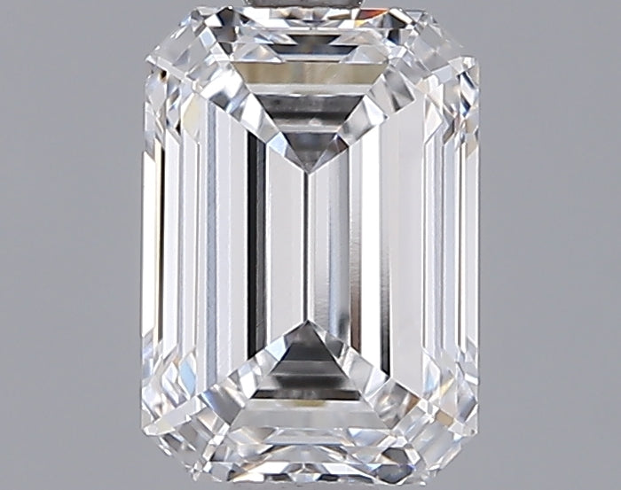 1.54 Carat Emerald Shaped, Ideal Cut, D Color, VVS2 Clarity, IGI Certified Lab Grown Diamond