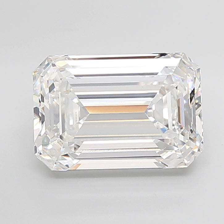 10.08 Carat Emerald Shaped, Excellent Cut, F Color, VVS2 Clarity, IGI Certified Lab Grown Diamond