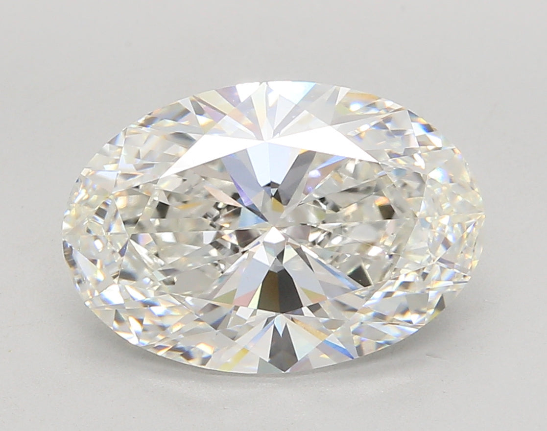 5.53 Carat Oval Shaped, Ideal Cut, F Color, VVS2 Clarity, IGI Certified Lab Grown Diamond