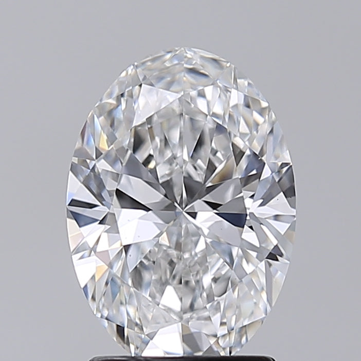 2.03 Carat Oval Shaped, Excellent Cut, D Color, VVS2 Clarity, IGI Certified Lab Grown Diamond