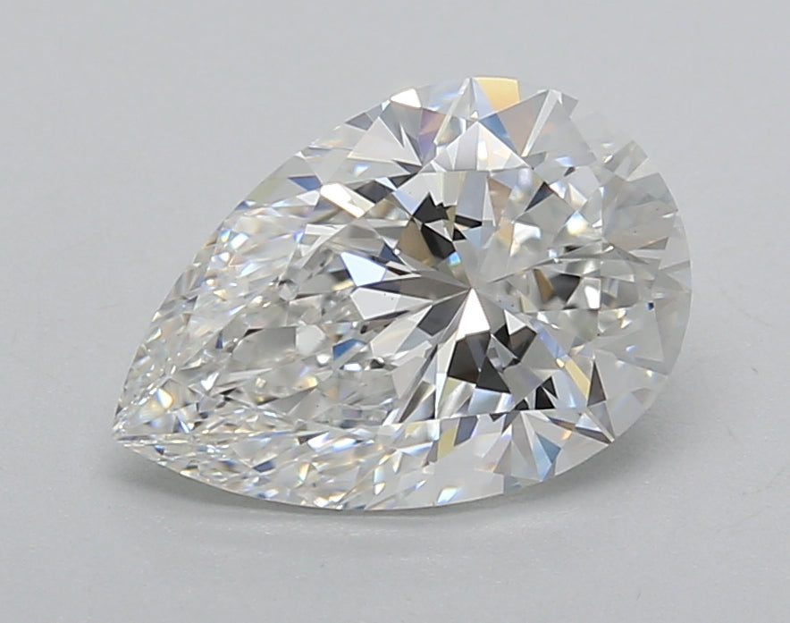 2.02 Carat Pear Shaped, Excellent Cut, E Color, VVS2 Clarity, IGI Certified Lab Grown Diamond