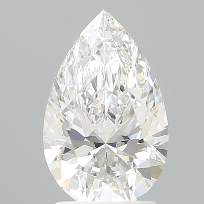 2.10 Carat Pear Shaped, Ideal Cut, D Color, VVS2 Clarity, IGI Certified Lab Grown Diamond