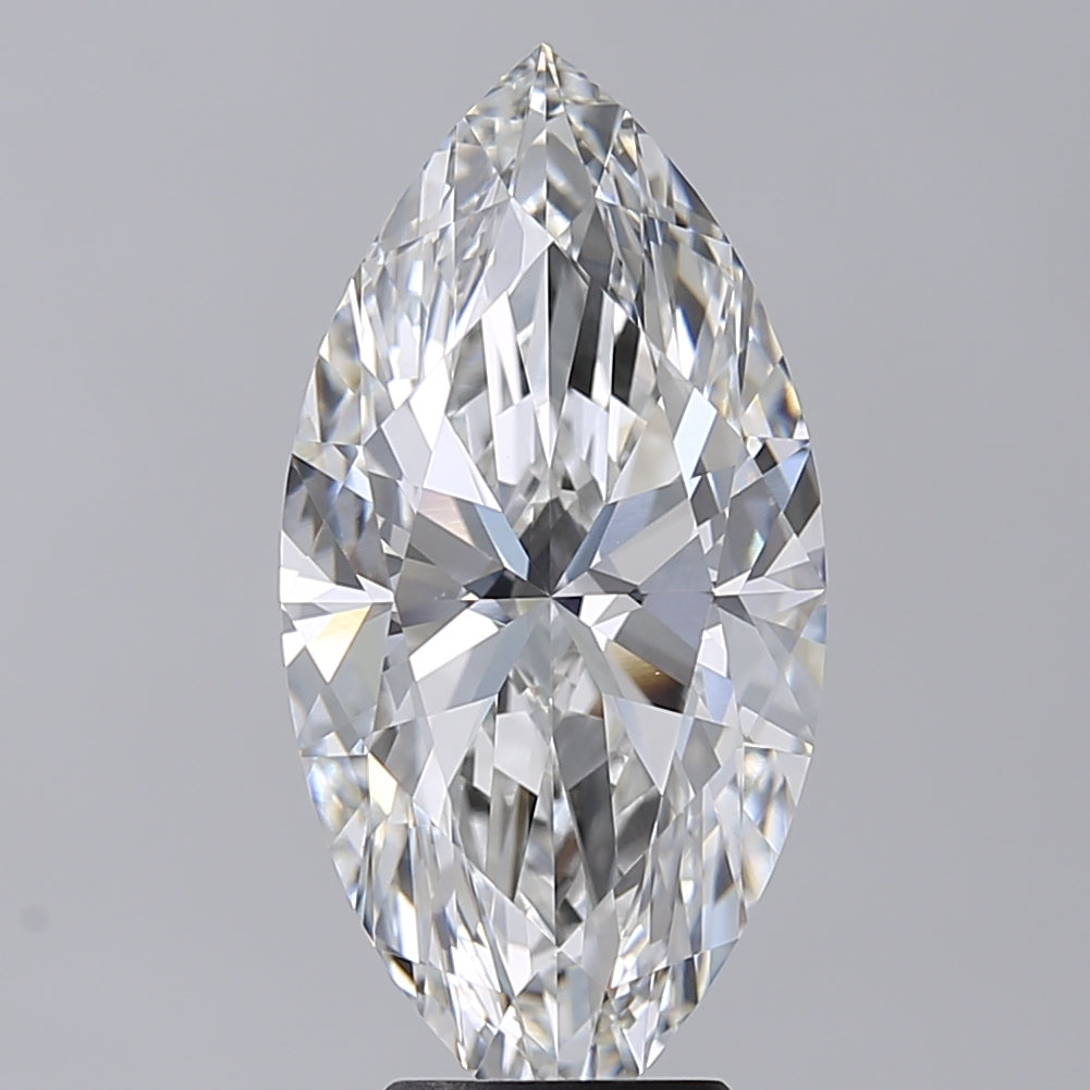 5.02 Carat Marquise Shaped, Excellent Cut, F Color, VVS2 Clarity, IGI Certified Lab Grown Diamond
