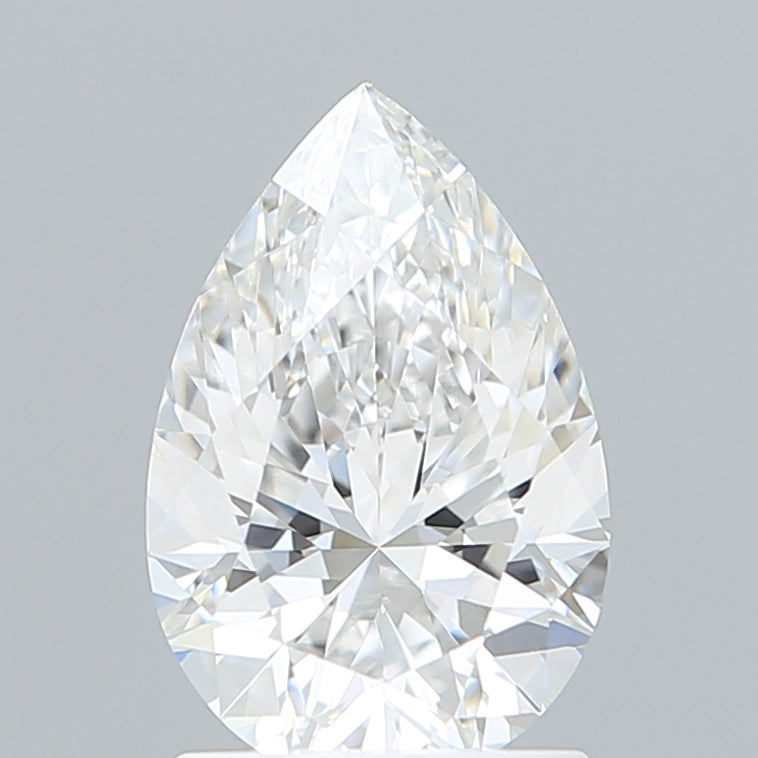 1.58 Carat Pear Shaped, Excellent Cut, E Color, VVS2 Clarity, IGI Certified Lab Grown Diamond