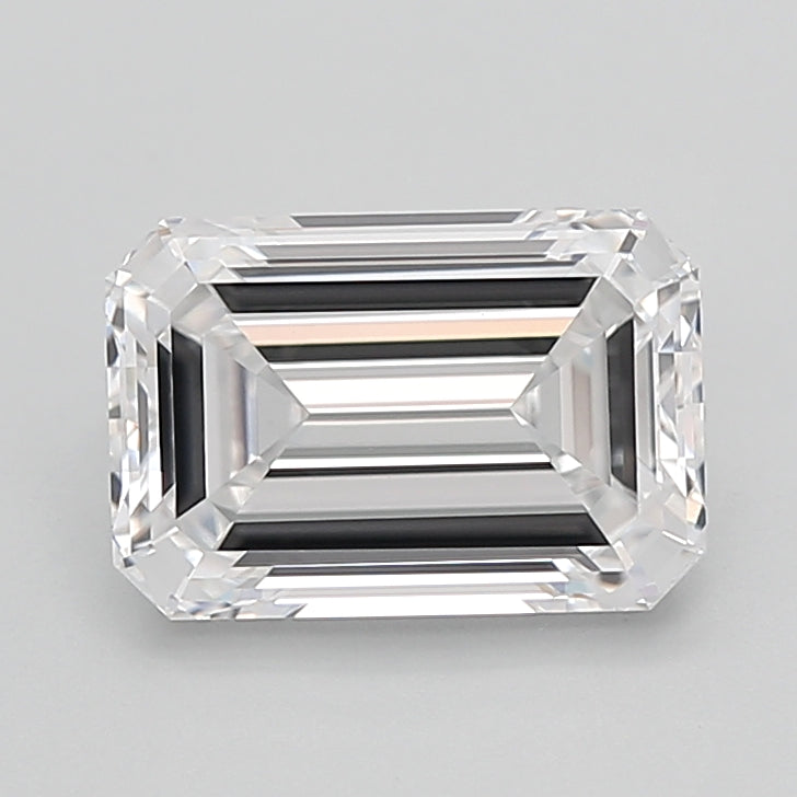 3.02 Carat Emerald Shaped, Ideal Cut, D Color, VVS2 Clarity, IGI Certified Lab Grown Diamond