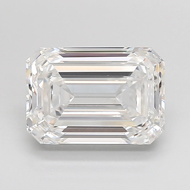4.04 Carat Emerald Shaped, Ideal Cut, D Color, VVS2 Clarity, IGI Certified Lab Grown Diamond