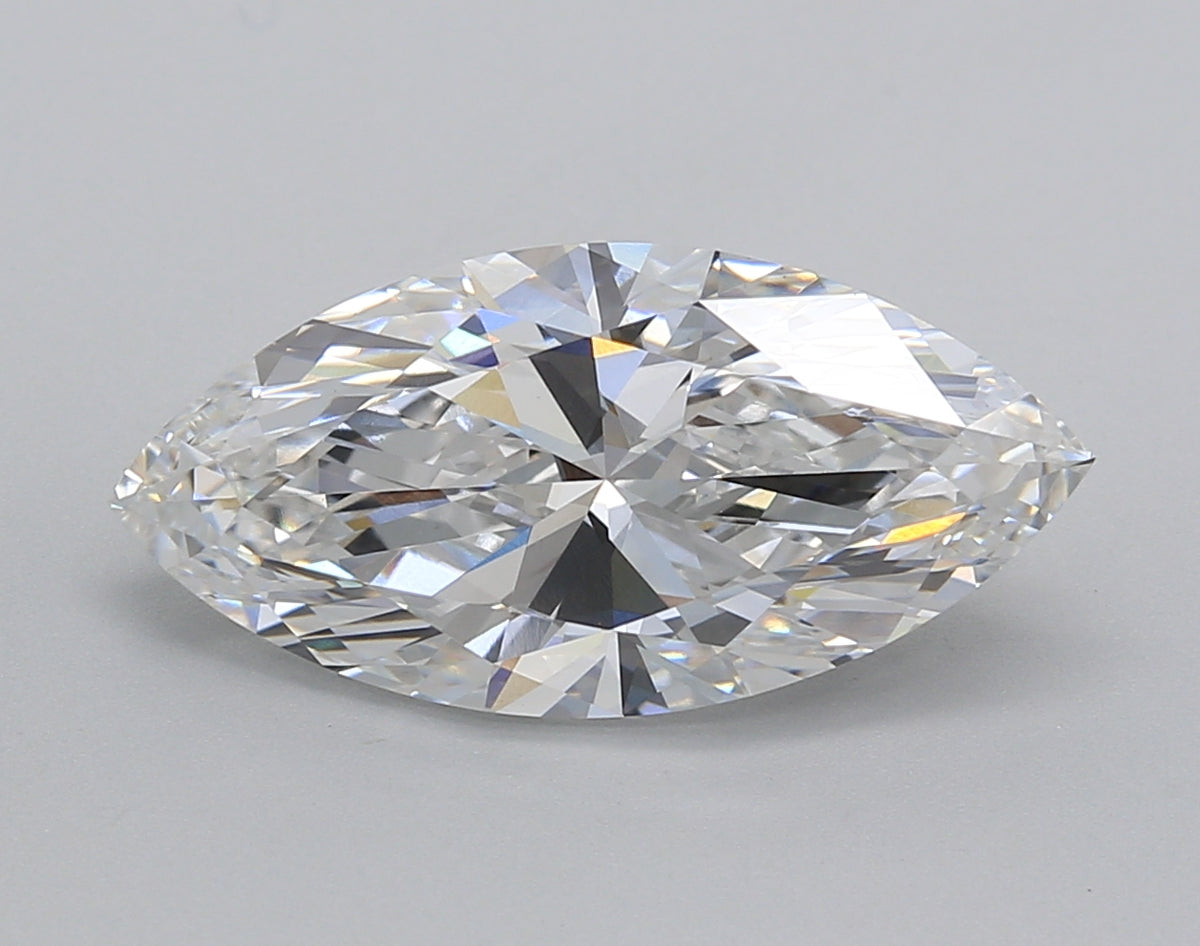 3.49 Carat Marquise Shaped, Excellent Cut, E Color, VVS2 Clarity, IGI Certified Lab Grown Diamond