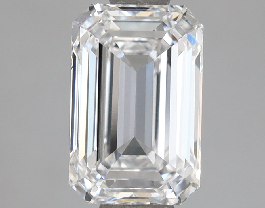 1.56 Carat Emerald Shaped, Ideal Cut, D Color, VVS1 Clarity, IGI Certified Lab Grown Diamond