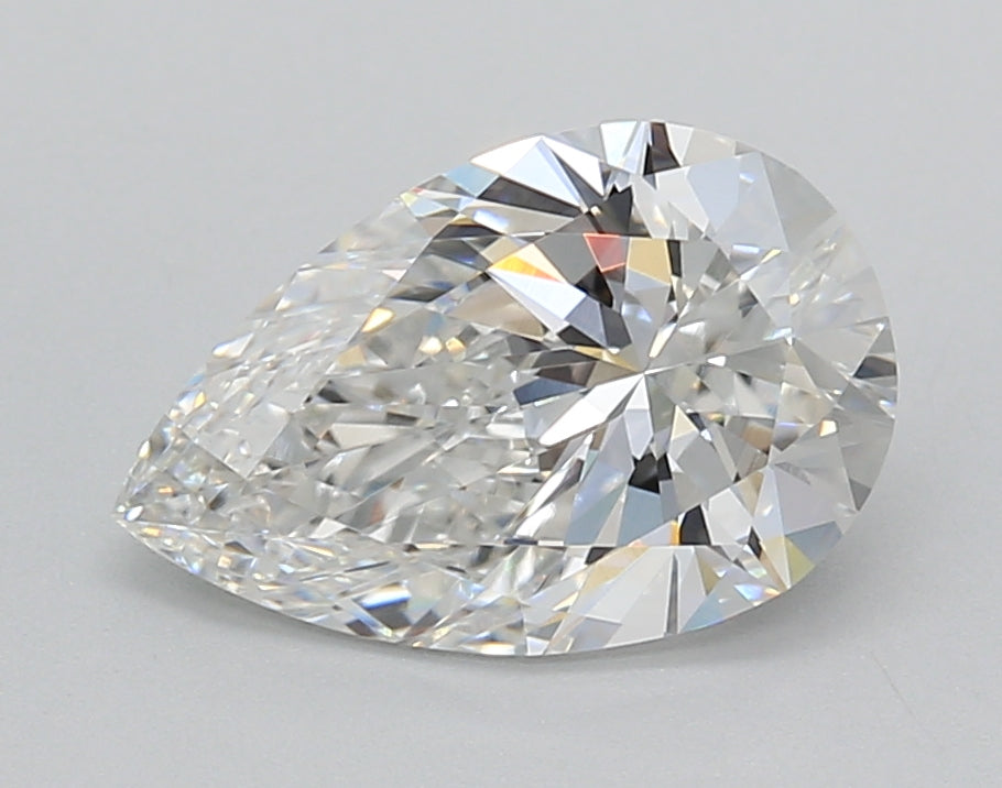 2.02 Carat Pear Shaped, Excellent Cut, E Color, VVS2 Clarity, IGI Certified Lab Grown Diamond