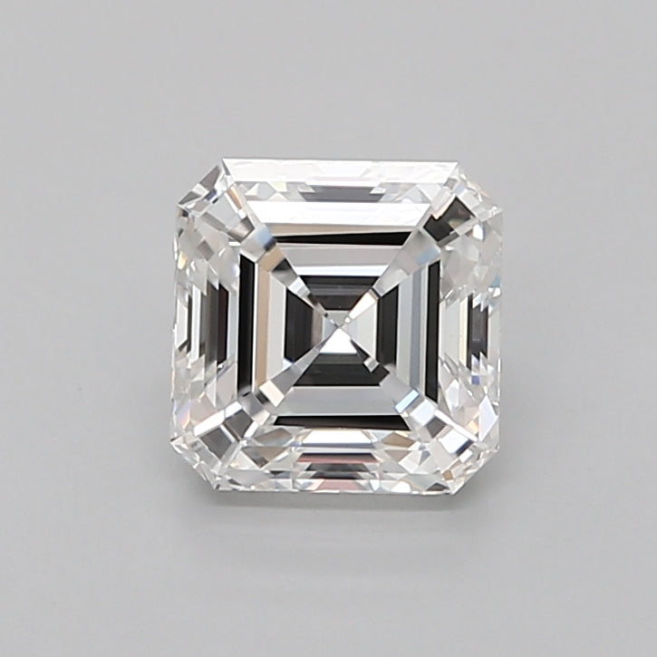 1.50 Carat Asscher Shaped, Excellent Cut, E Color, VVS2 Clarity, IGI Certified Lab Grown Diamond