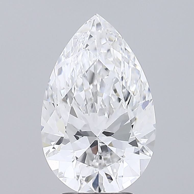 4.02 Carat Pear Shaped, Ideal Cut, E Color, VS1 Clarity, IGI Certified Lab Grown Diamond
