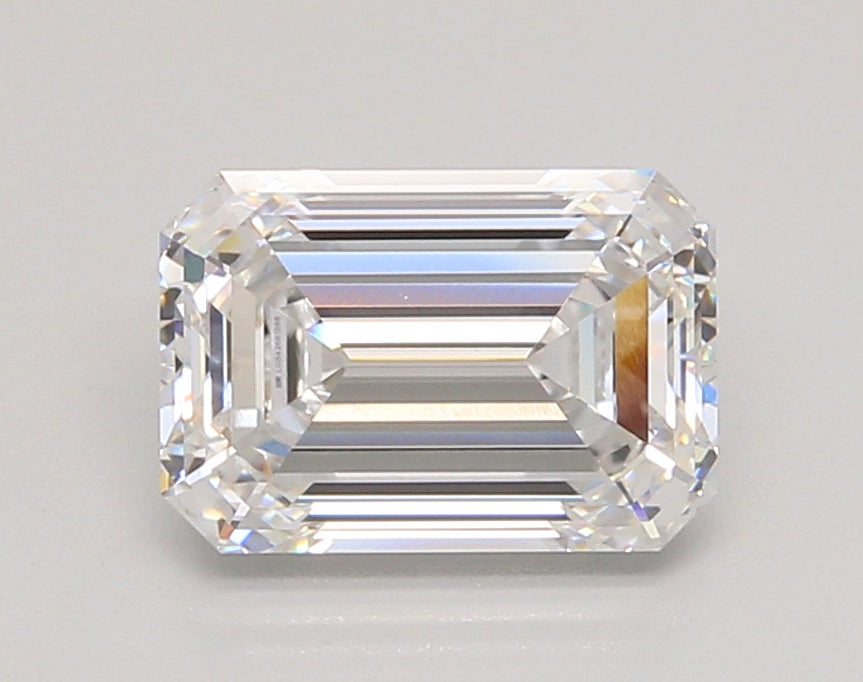 2.55 Carat Emerald Shaped, Ideal Cut, D Color, VVS2 Clarity, IGI Certified Lab Grown Diamond