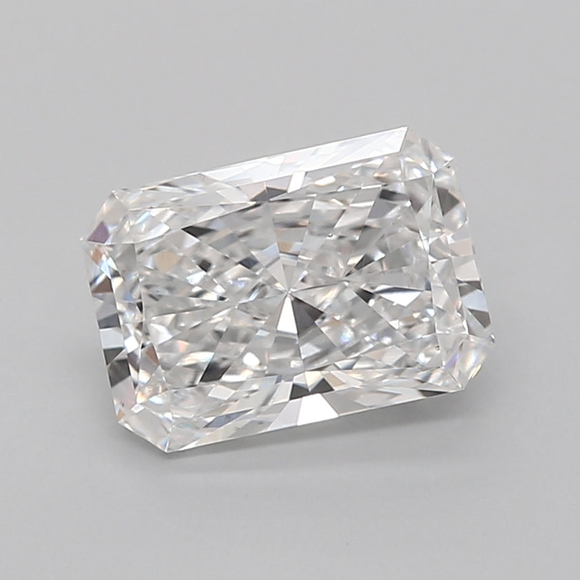 2.56 Carat Radiant Shaped, Ideal Cut, D Color, VS1 Clarity, IGI Certified Lab Grown Diamond