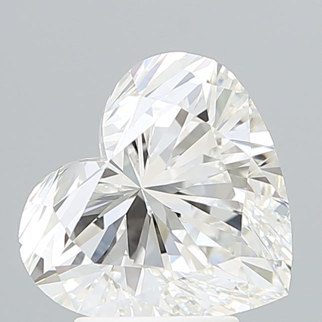 3.50 Carat Heart Shaped, Excellent Cut, F Color, VVS2 Clarity, IGI Certified Lab Grown Diamond