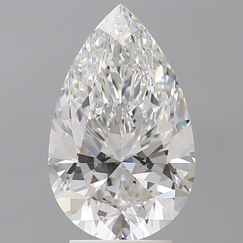 3.60 Carat Pear Shaped, Ideal Cut, E Color, VVS2 Clarity, IGI Certified Lab Grown Diamond