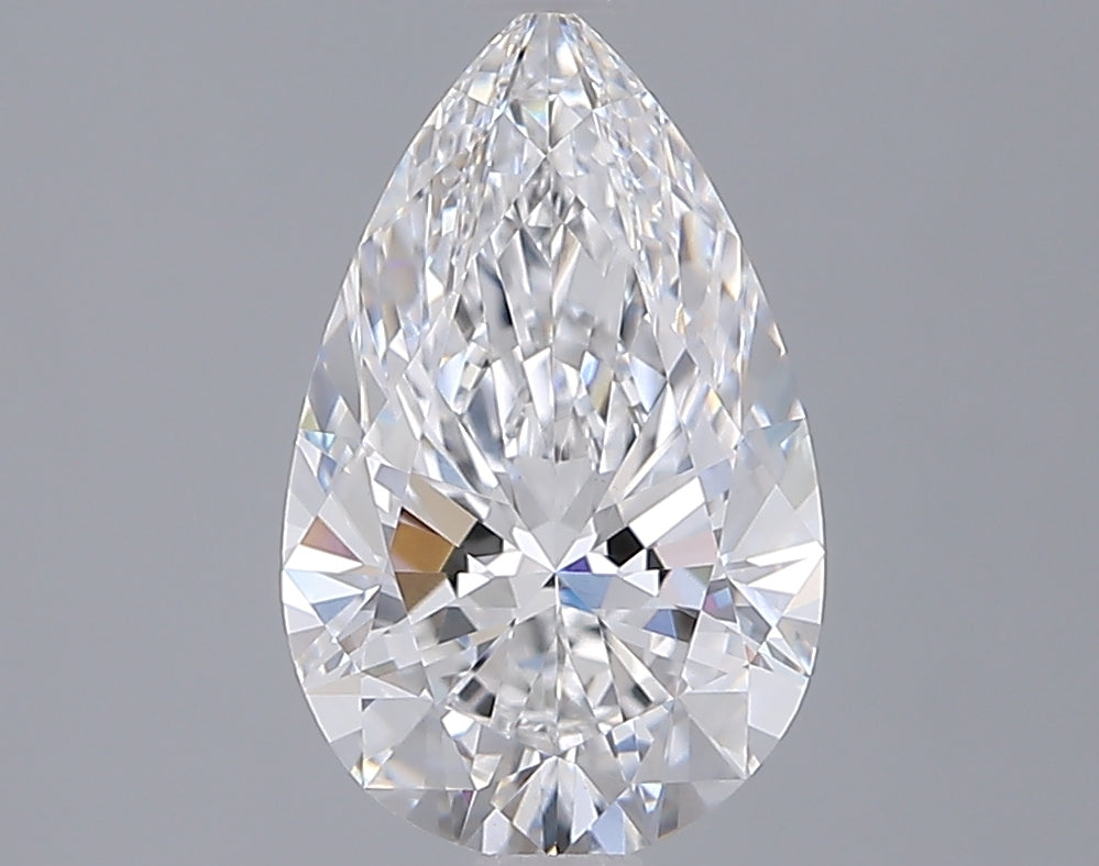 2.07 Carat Pear Shaped, Ideal Cut, D Color, VVS2 Clarity, IGI Certified Lab Grown Diamond