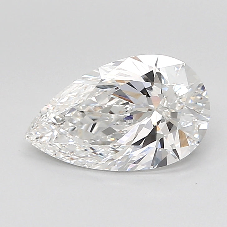 2.07 Carat Pear Shaped, Ideal Cut, E Color, VVS2 Clarity, IGI Certified Lab Grown Diamond
