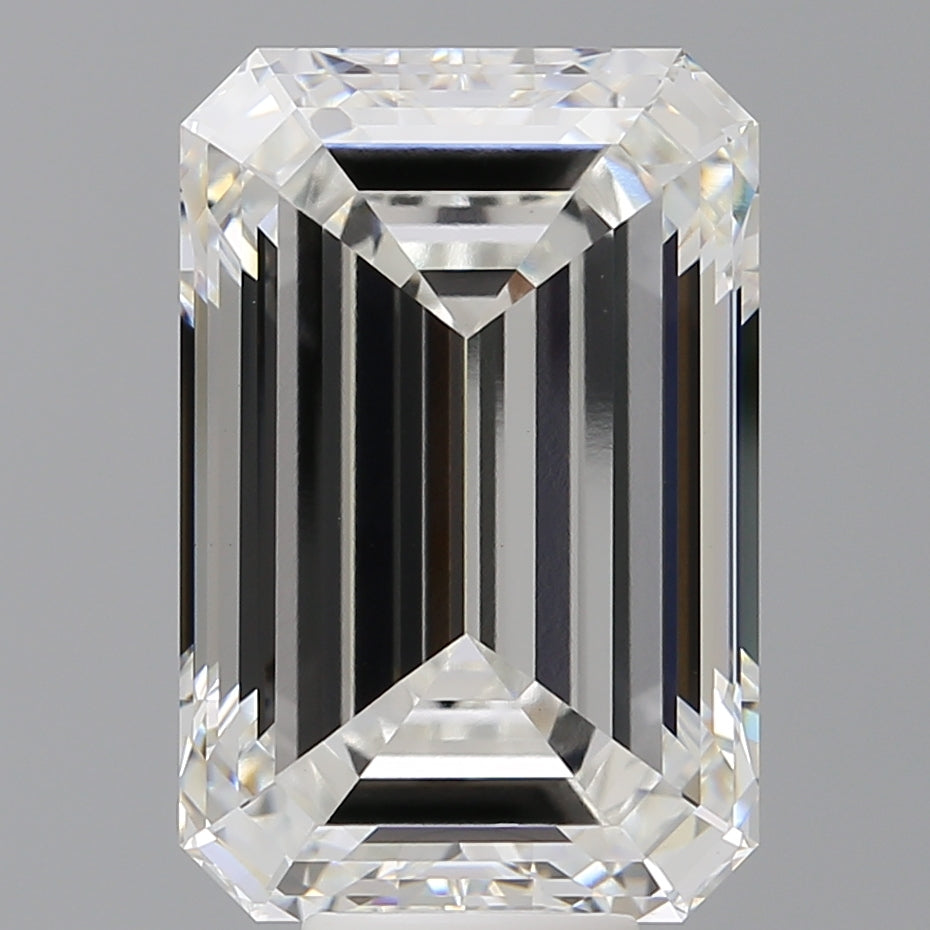 10.57 Carat Emerald Shaped, Ideal Cut, F Color, VVS2 Clarity, IGI Certified Lab Grown Diamond