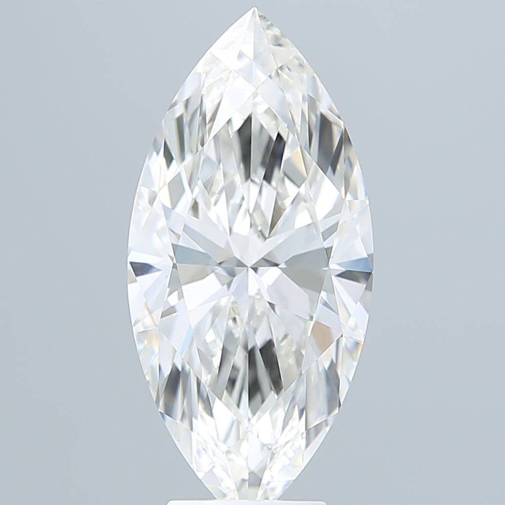 5.09 Carat Marquise Shaped, Ideal Cut, G Color, VVS2 Clarity, IGI Certified Lab Grown Diamond