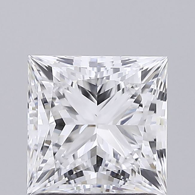 1.51 Carat Princess Shaped, Ideal Cut, D Color, VVS2 Clarity, IGI Certified Lab Grown Diamond