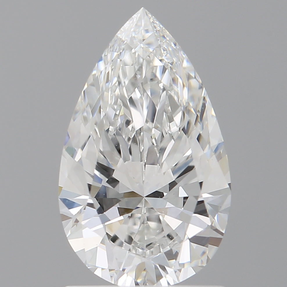 1.53 Carat Pear Shaped, Excellent Cut, E Color, VVS2 Clarity, IGI Certified Lab Grown Diamond