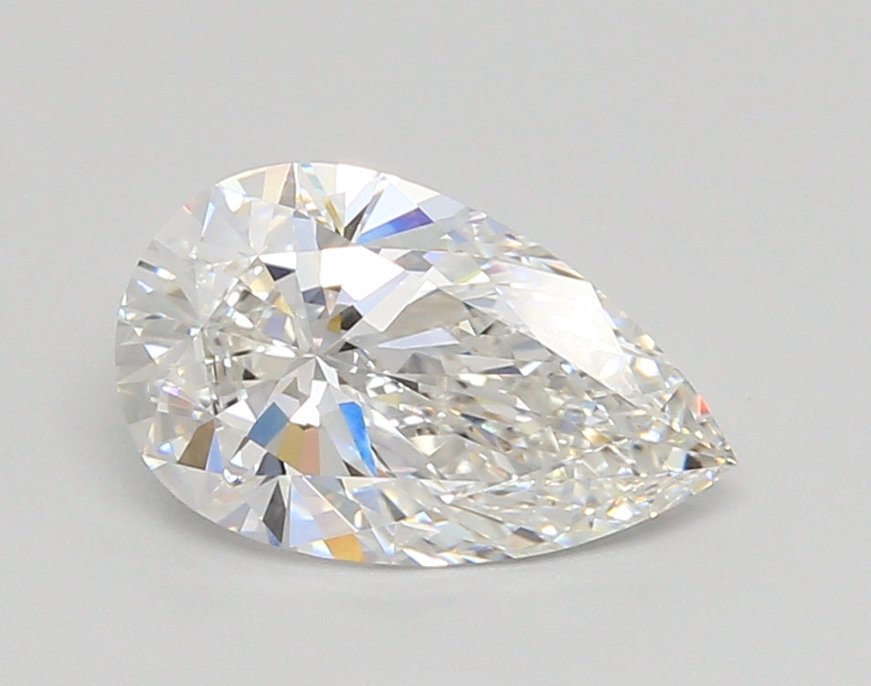 2.07 Carat Pear Shaped, Ideal Cut, F Color, VVS1 Clarity, IGI Certified Lab Grown Diamond
