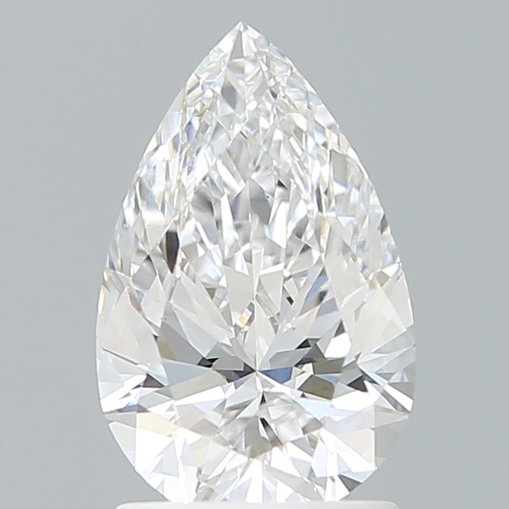 1.58 Carat Pear Shaped, Ideal Cut, D Color, VVS2 Clarity, IGI Certified Lab Grown Diamond