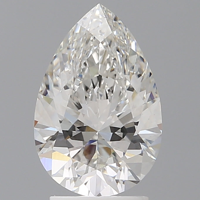 2.56 Carat Pear Shaped, Ideal Cut, E Color, VS1 Clarity, IGI Certified Lab Grown Diamond