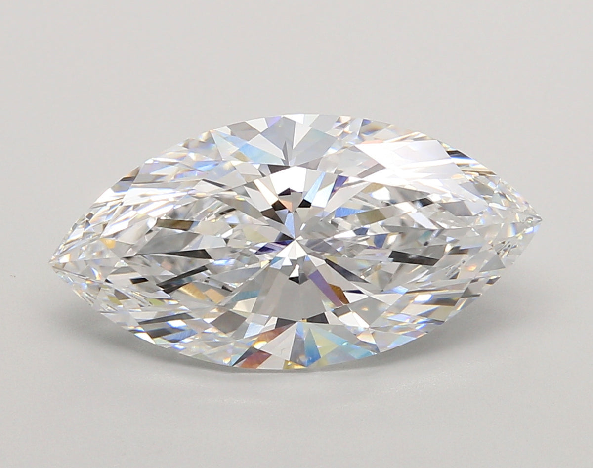 5.04 Carat Marquise Shaped, Ideal Cut, D Color, VS1 Clarity, IGI Certified Lab Grown Diamond