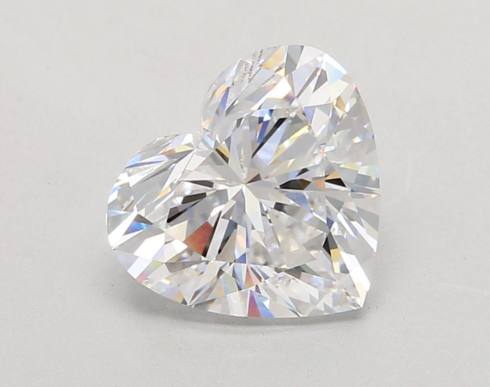 3.06 Carat Heart Shaped, Ideal Cut, D Color, VVS2 Clarity, IGI Certified Lab Grown Diamond