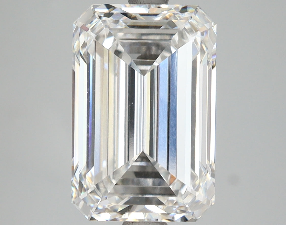 4.85 Carat Emerald Shaped, Ideal Cut, E Color, VVS1 Clarity, IGI Certified Lab Grown Diamond