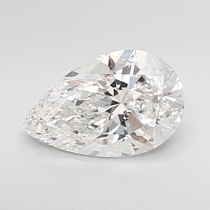 2.06 Carat Pear Shaped, Very Good Cut, E Color, VVS2 Clarity, IGI Certified Lab Grown Diamond